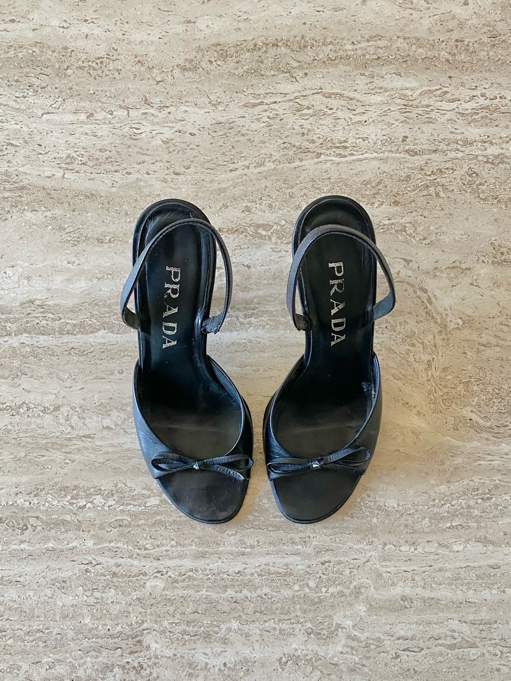 Vintage Prada Bow Slingback Sandal Heels - Picture 2 of 9